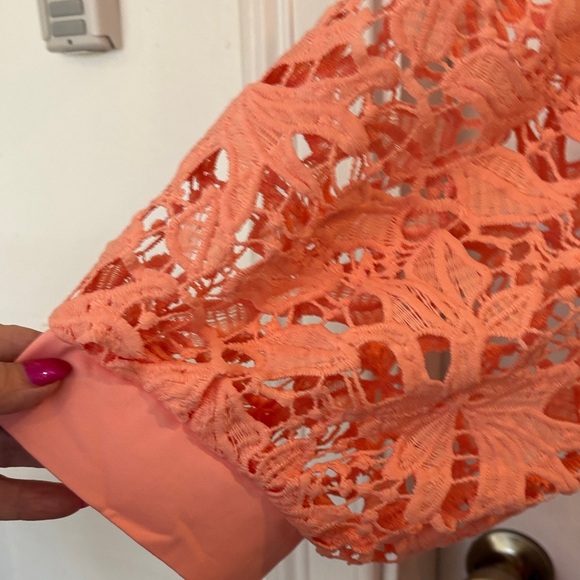 POL Peach Lace Blouse - Picture 4 of 5
